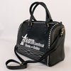 Midnight Rodeo Black Grain Leather Duffel Bag