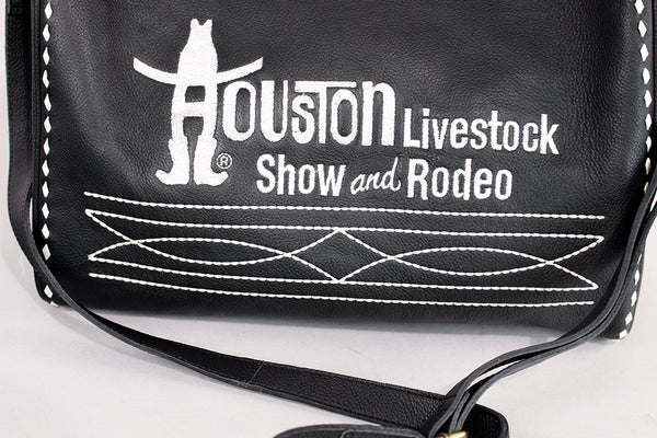 Midnight Rodeo Black Grain Leather Duffel Bag