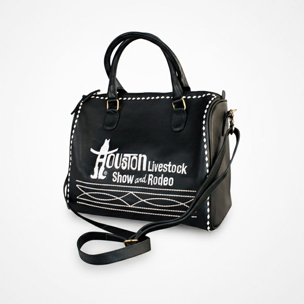 Midnight Rodeo Black Grain Leather Duffel Bag