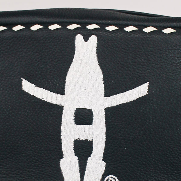 Midnight Rodeo Black Grain Leather Crossbody Bag