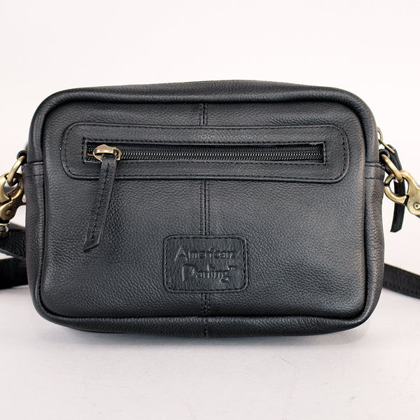 Midnight Rodeo Black Grain Leather Crossbody Bag