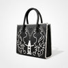 Midnight Rodeo Black Genuine Leather Tote Bag