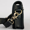 Midnight Rodeo Black Bootstitch Grain Leather Crossbody Bag