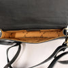Midnight Rodeo Black Bootstitch Grain Leather Crossbody Bag