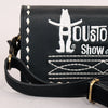 Midnight Rodeo Black Bootstitch Grain Leather Crossbody Bag
