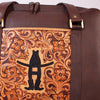 Legacy Rodeo Genuine Leather hand tooled Tooled Briefcase