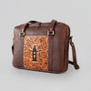 Legacy Rodeo Genuine Leather hand tooled Tooled Briefcase