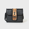 Laurel Rodeo Genuine Hand Tooled Black Leather Crossbody Bag