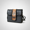 Laurel Rodeo Genuine Hand Tooled Black Leather Crossbody Bag