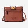 Laurel Rodeo Genuine Hand Tooled Brown Leather Crossbody Bag