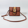 Laurel Rodeo Genuine Hand Tooled Brown Leather Crossbody Bag