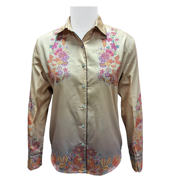 ADSH096 American Darling Satin Cotton Crystal Embellished Western Shirt