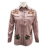 ADSH060 American Darling Blush Pink Western Apparel - Embroidered Cotton Lycra Cowboy Shirt