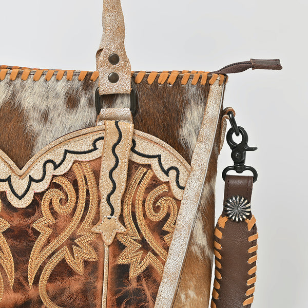 ADBGZ1101 American Darling Hair on Leather and Embroidered Tote Bag Western Purse