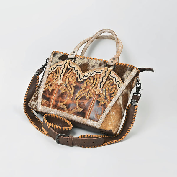 ADBGZ1101 American Darling Hair on Leather and Embroidered Tote Bag Western Purse