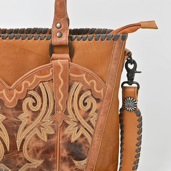 ADBGZ1102 American Darling Embroidered Genuine Leather Tote Bag Western Purse