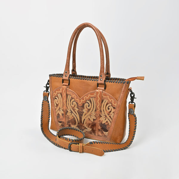 ADBGZ1102 American Darling Embroidered Genuine Leather Tote Bag Western Purse