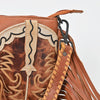 ADBGZ1103 American Darling Genuine Leather Embroidered Western Fringe Crossbody Bag