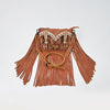ADBGZ1103 American Darling Genuine Leather Embroidered Western Fringe Crossbody Bag
