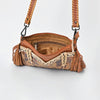 ADBGZ1103 American Darling Genuine Leather Embroidered Western Fringe Crossbody Bag