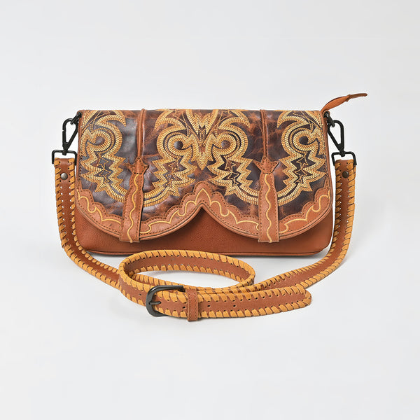 ADBGZ1104 American Darling Genuine Leather Crossbody Bag with Western Embroidery