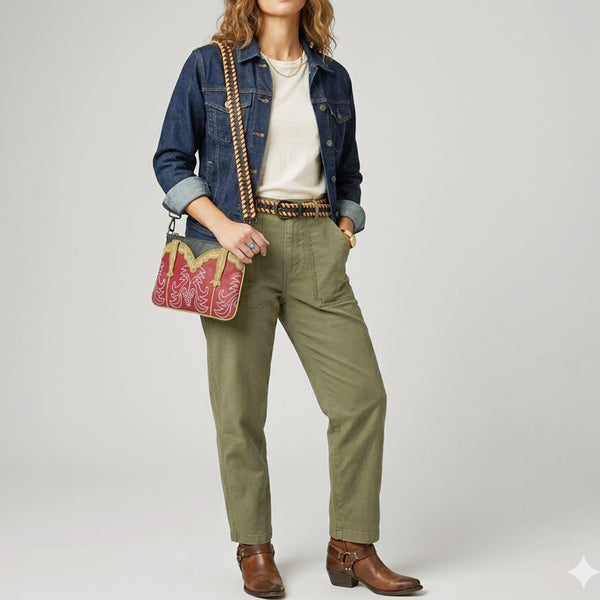 ADBGZ1107 Genuine Leather Embroidered Western Crossbody by American Darling