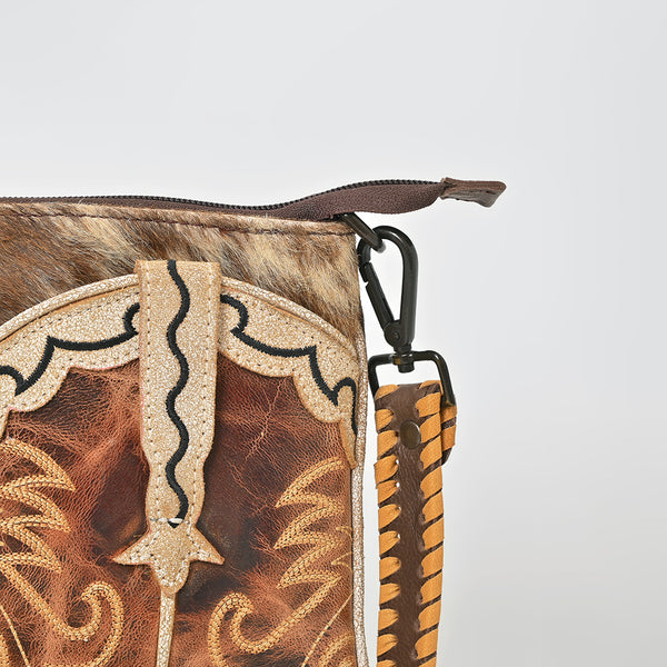 ADBGZ1109 American Darling Hair On Leather Western Embroidered Crossbody Bag