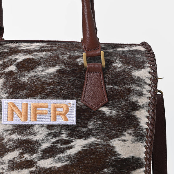Official PRCA & NFR Licensed Collection®️ Hair-on-Hide & Genuine Leather Speedy Bag