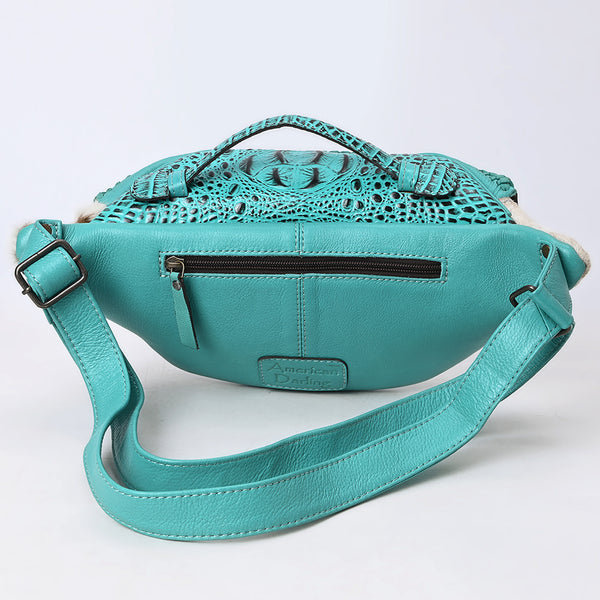 ADBG1441 American Darling Handcrafted Western Leather Fanny Pack Hair-On Cowhide Genuine Leather