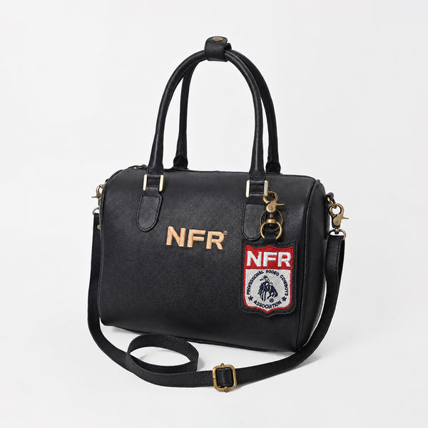 Official PRCA & NFR Licensed Collection®️ Black Genuine Western Leather Speedy Bag