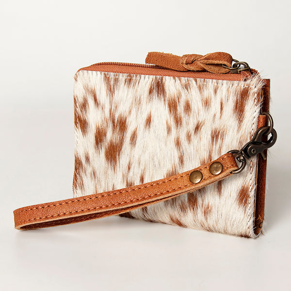 ADBG821 American Darling Handcrafted Leather Coin Purse with Authentic Hair-On Cowhide