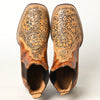 LC-ADFT169-9 Hand Tooled Genuine Western Leather Riding Ankle Boot