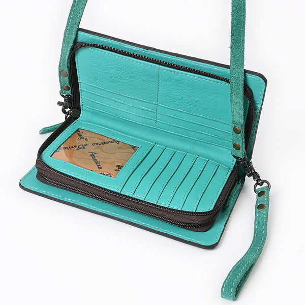 ADBG1717 American Darling Genuine Suede Organizer Bag | Western Boot Stitched Clutch