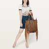 ADBG1030 American Darling Hair-On Cowhide Tote Bag with Fringes Western Leather