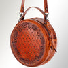 ADBG498 American Darling Hand Tooled Floral Leather Western Canteen Bag