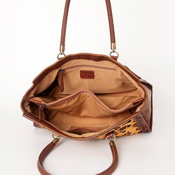 LADBGI174 Tote Hair On Genuine Western Leather Women Bag