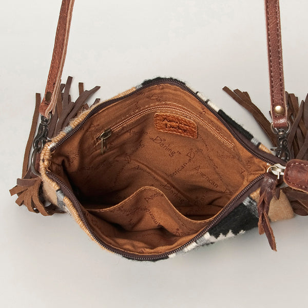 ADBG236 American Darling Saddle Blanket Boho Fringe Crossbody Bag