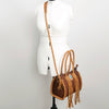 ADBGD131 American Darling Handcrafted Leather Speedy Bag with Turquoise Stone & Fringes