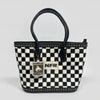Official PRCA & NFR Licensed Collection®️ Checkered Cowhide Western Tote Bag
