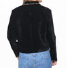 ADDR010 American Darling Black Velvet Fabric Jacket Western Studded Concho Top