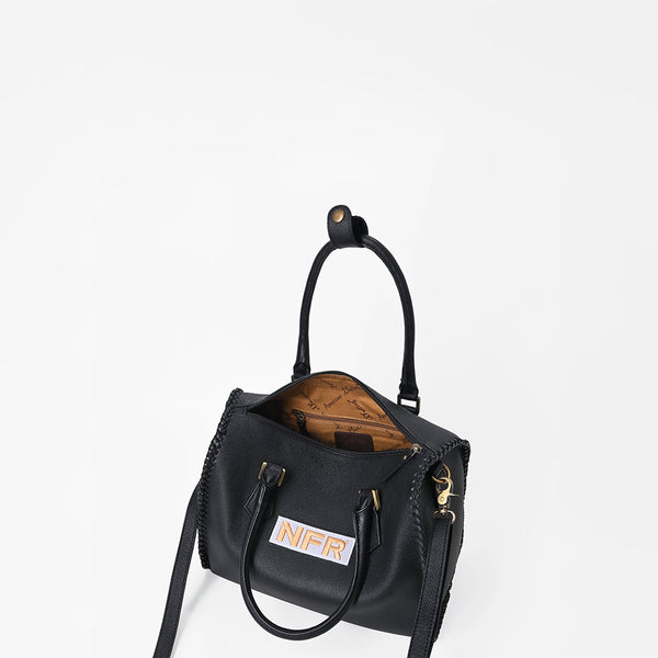 Official PRCA & NFR Licensed Collection®️ Black Genuine Leather Speedy Bag