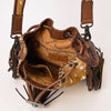 ADBG1272 American Darling Hair-On Cowhide Bucket Bag -Western Fringe Purse