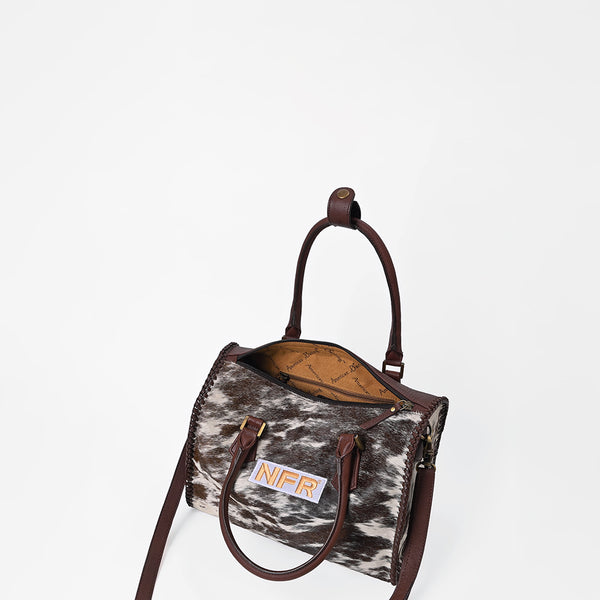 Official PRCA & NFR Licensed Collection®️ Hair-on-Hide & Genuine Leather Speedy Bag