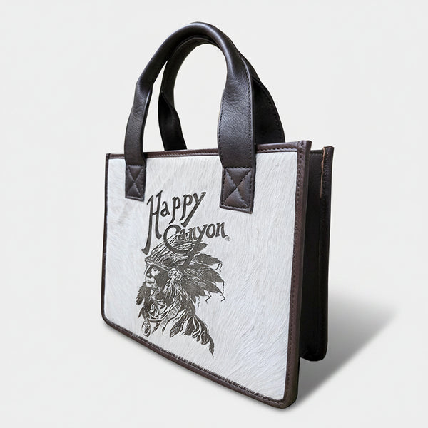 Official PRCA & NFR Licensed Collection Hair On Cowhide Leather Western Tote Handbag
