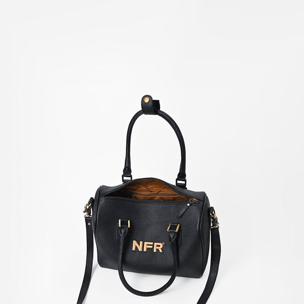 Official PRCA & NFR Licensed Collection®️ Black Genuine Western Leather Speedy Bag