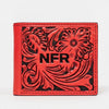 Official PRCA & NFR Licensed Collection®️ Red Tooled Leather Western Bifold Wallet
