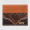 Official PRCA & NFR Licensed Collection®️ Floral Hand-Tooled Leather Card Holder