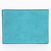 ADBGZ919 Genuine suede Leather Bifold Wallet with White Embroidered Stitch Detail