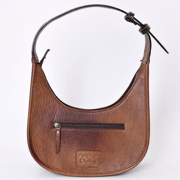 ADBG1100 American Darling Western Leather Hobo Bag with Hand-Tooled Floral Carving