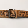 ADBG1276 American Darling Hand Tooled Leather Briefcase -Floral Carved Work Bag